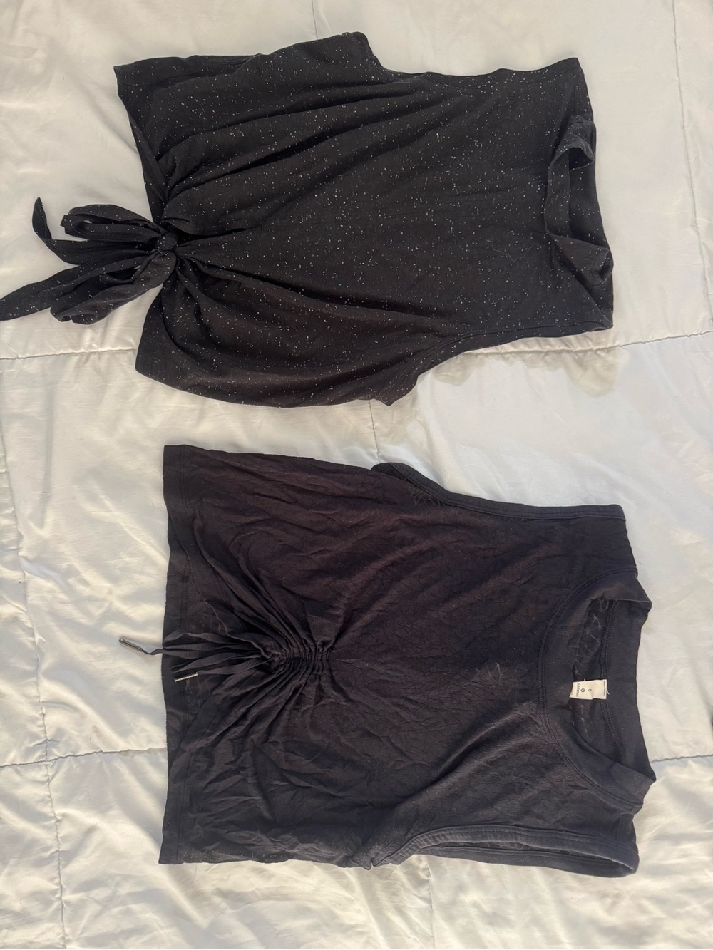 Lululemon Women's Black Sleeveless Knot-Front Top - Pack of 2